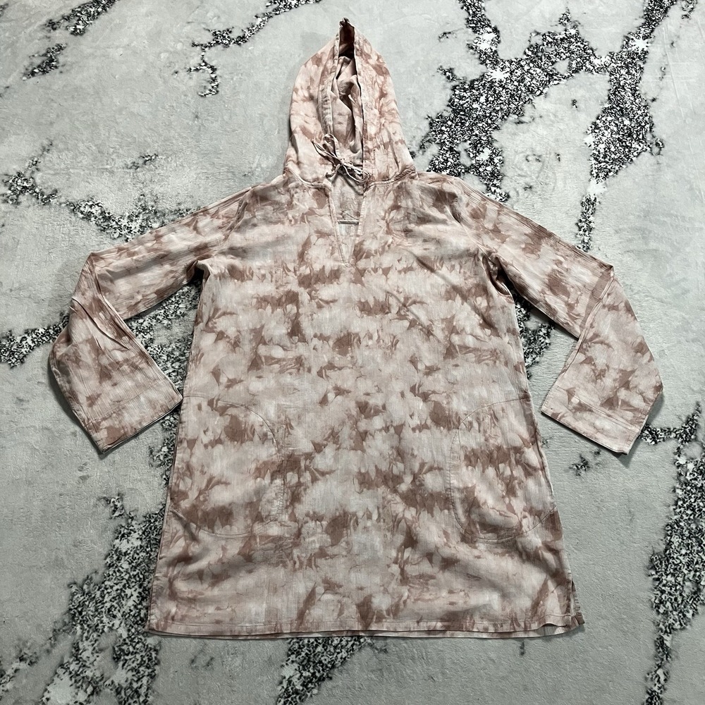 Carve Designs Top Womens Size M Organic Cotton Tie Dye Hooded Tunic Boho Pockets